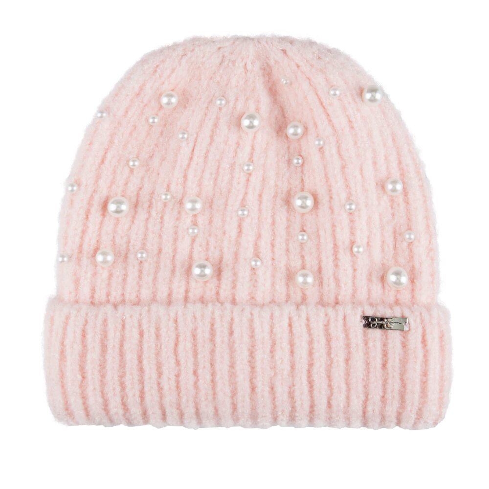9143 Warm Cozy Knit Cuffed Beanie Hat, Pink Pearl, One Size